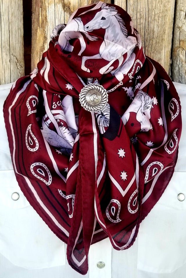 #J10 36" x 36" Wild Rag horse/cowboy print