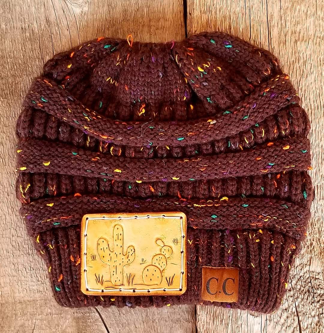 Speckled brown beanie